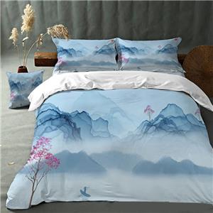 Chinese Style Digital Printing Duvet Set