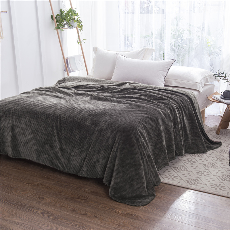 Japanese Grid Mesh Pure Color Woollen Blanket Coverlet Manufacturers, Japanese Grid Mesh Pure Color Woollen Blanket Coverlet Factory, Supply Japanese Grid Mesh Pure Color Woollen Blanket Coverlet